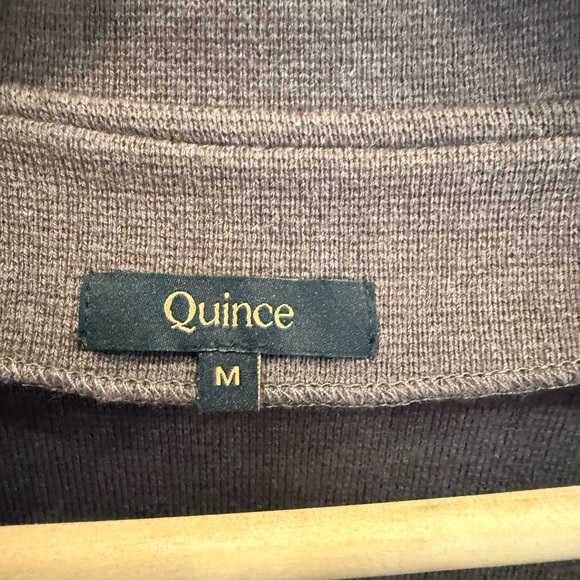 Quince Organic Cotton Knit Blazer Heather Brown size medium - Picture 4 of 5